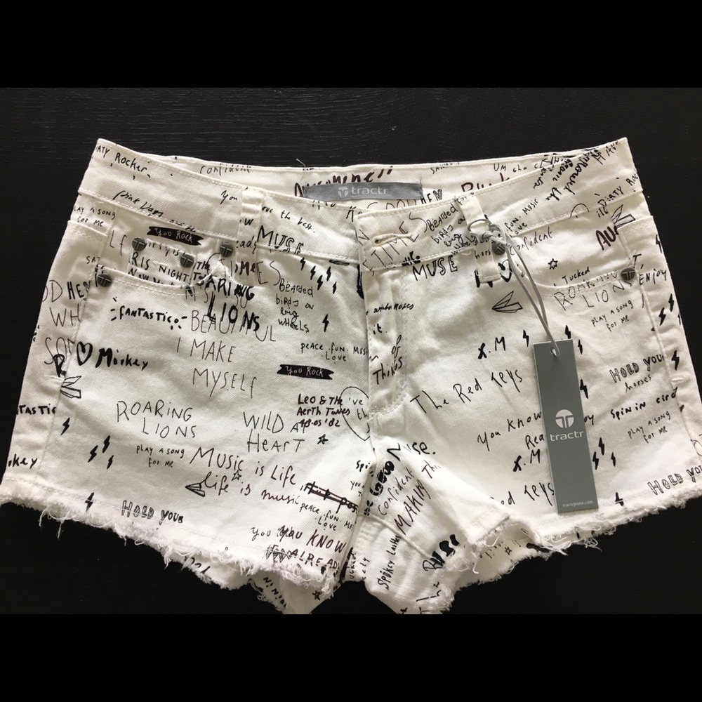 Graffiti shorts, white , rare find , 25